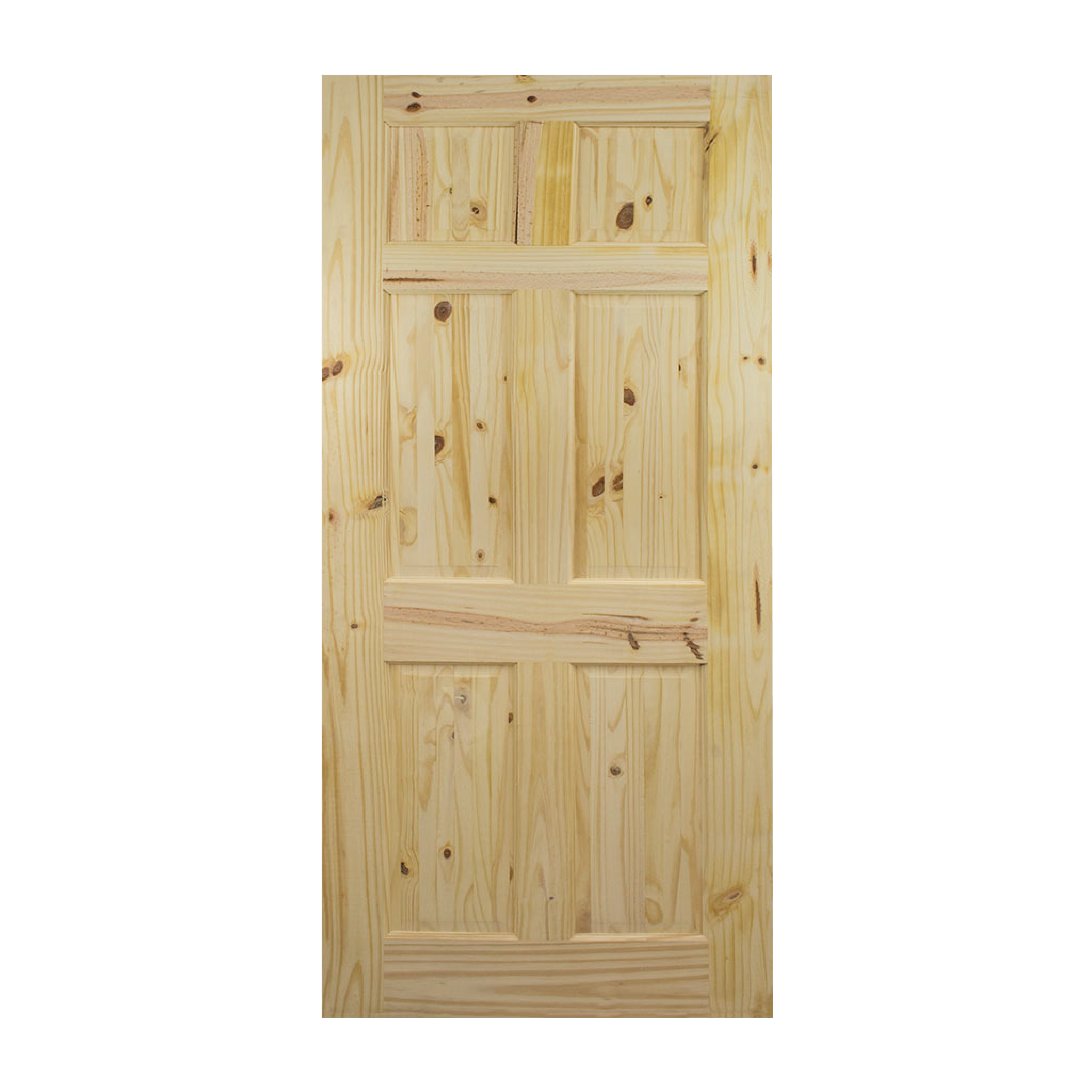 Puerta de Madera Sólida de Pino Chileno con Nudos Estilo Colonial (6 Tableros) – Alta Calidad y Diseño Clásico Puerta de Madera Sólida de Pino Chileno con Nudos Estilo Colonial (6 Tableros) – Alta Calidad y Diseño Clásico