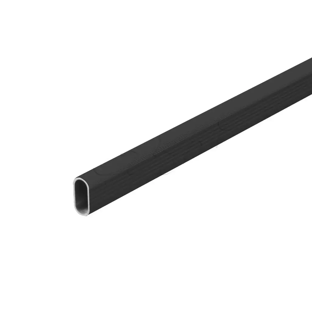Tubo Ovalado Aluminio Negro 3 m – Cerrajes