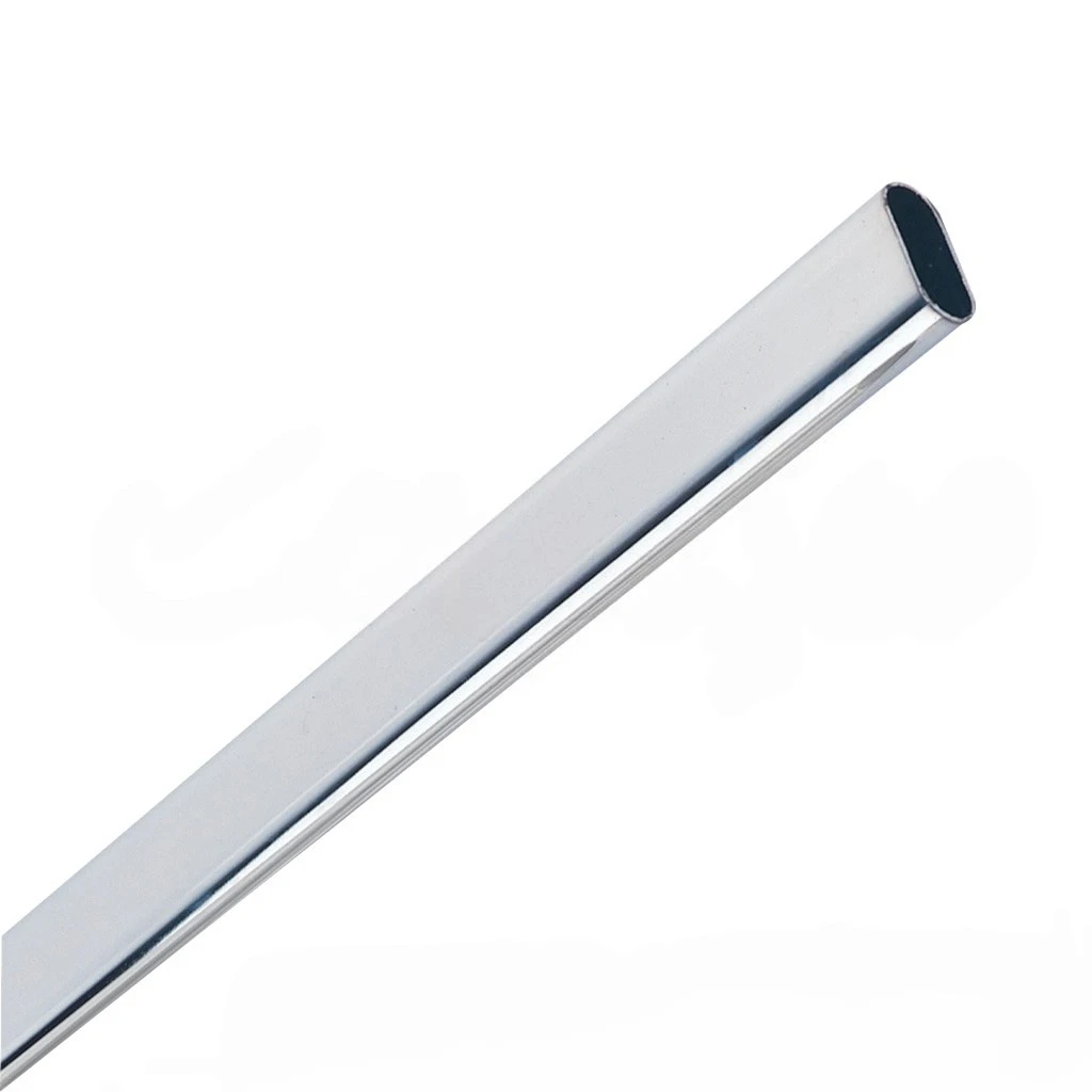 Tubo ovalado cromado 3 m – Cerrajes