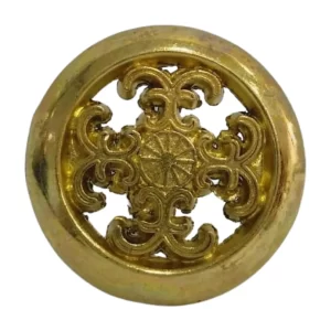 Botón de Flor Dorado Brillante