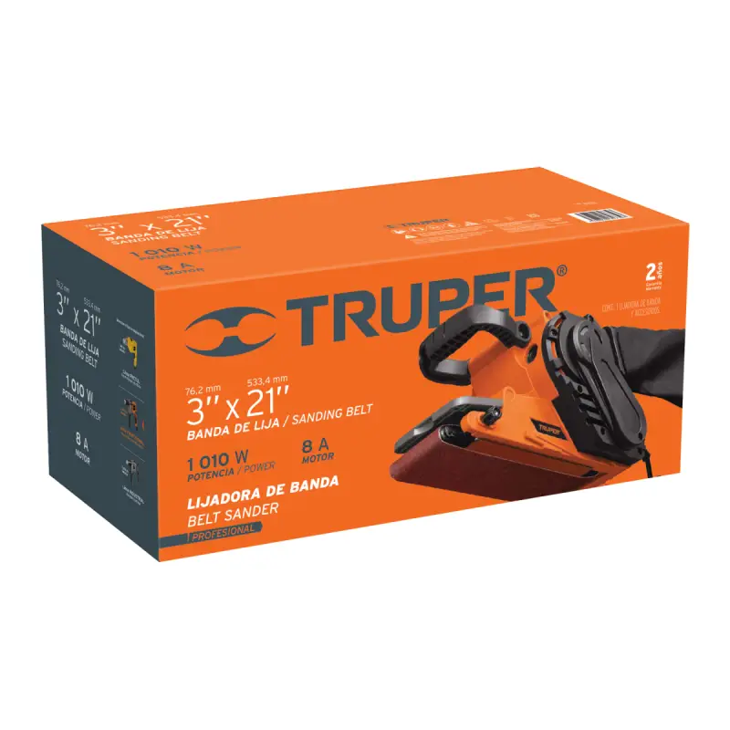 Lijadora de Banda Truper 3″ x 21″ – 1 010 W Profesional 2