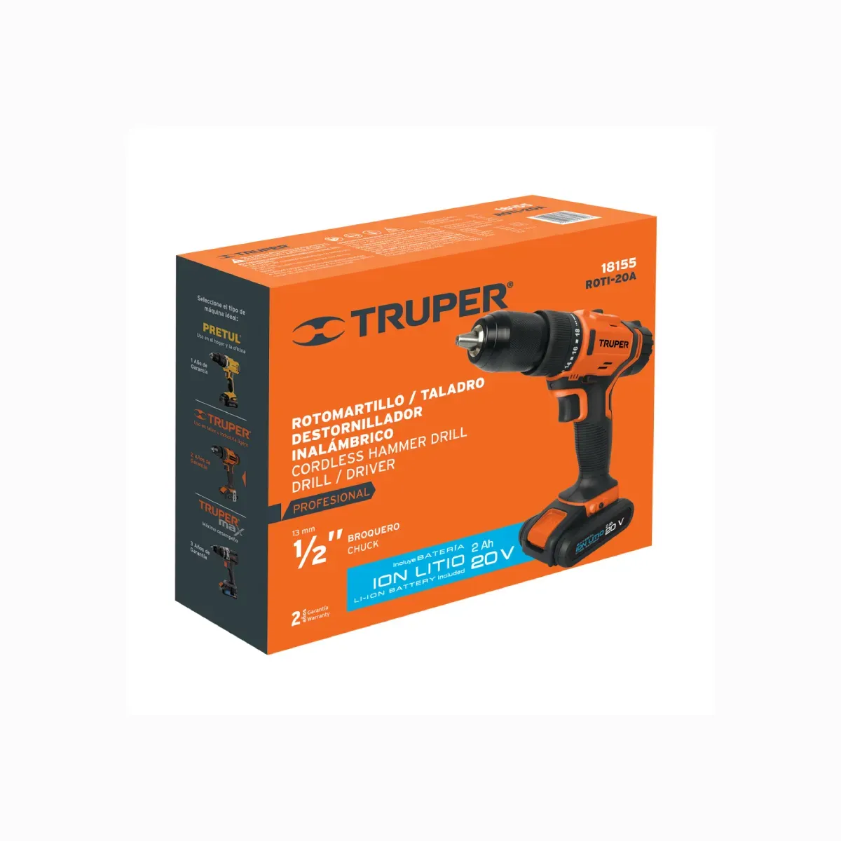 Rotomartillo Inalámbrico Truper 20V – Modelo ROTI‑20A 2